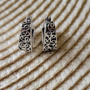 Sterling Silver Triangular Earrings